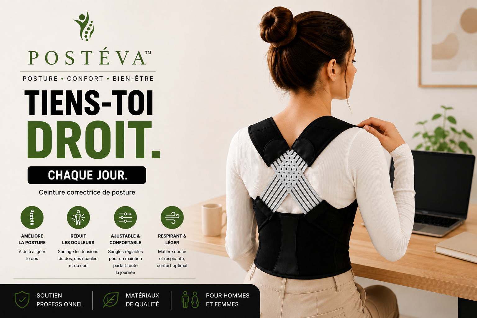 Correcteur de posture POSTÉVA™